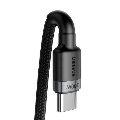 USB-C Data- en oplaadkabel - USB-C Baseus Cafule, 100W, 2m, Grijs CATKLF-ALG1