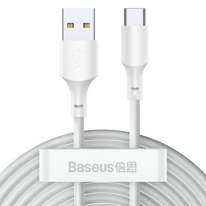 USB-A naar USB-C Baseus Data- en oplaadkabel, 40W, 1,5m, Wit TZCATZJ-02