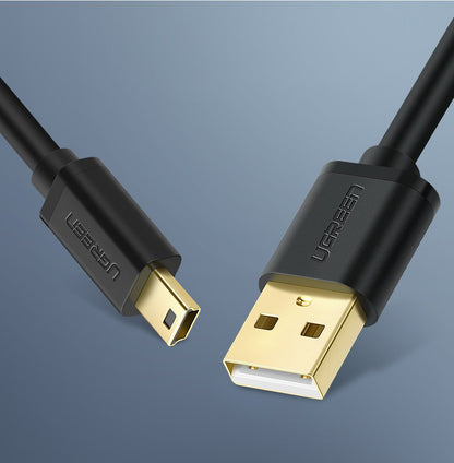 USB-A - miniUSB Daten- und Ladekabel UGREEN US132, 2m, Schwarz