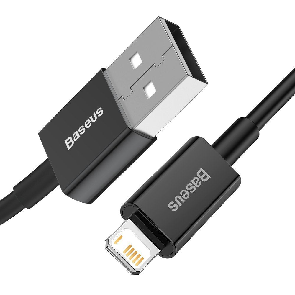 Gegevens- en oplaadkabel USB-A - Lightning Baseus Superior Series, 20W, 2m, Zwart CALYS-C01