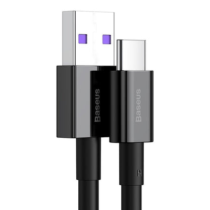 Baseus Superior USB-A naar USB-C data- en oplaadkabel, 66W, 2m, zwart CATYS-A01