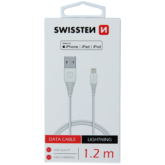 Data- en oplaadkabel USB-A - Lightning Swissten, 18W, 1,2 m, wit 71526501