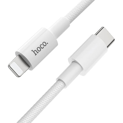 USB-C - Lightning Data- en Oplaadkabel HOCO X56, 20W, 1m, Wit
