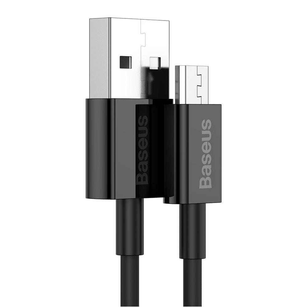 Data- en oplaadkabel USB-A - microUSB Baseus Superior Series, 18W, 1m, Zwart CAMYS-01