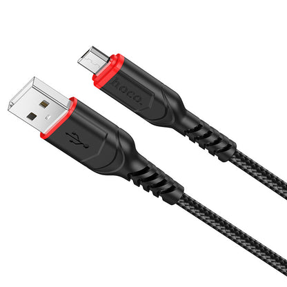 HOCO X59 Victory USB-A - microUSB Data and Charging Cable, 18W, 1m, noir