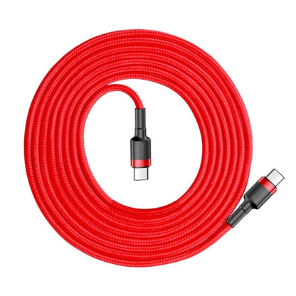 USB-C data- en oplaadkabel - USB-C Baseus Cafule, 60W, 2m, Rood CATKLF-H09