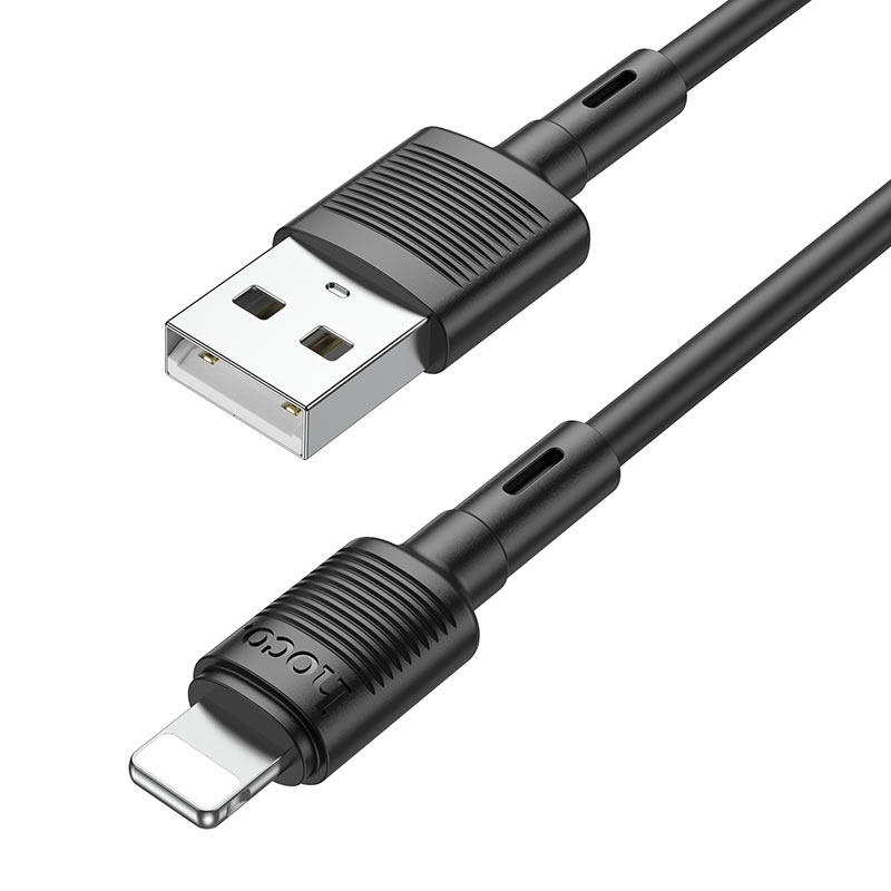 Daten- und Ladekabel USB-A - Lightning HOCO X83 Victory, 18W, 1m, Schwarz