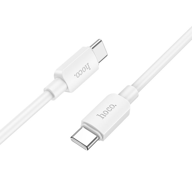 Câble de données et de charge USB-C - USB-C HOCO HOCO X96, 60W, 1m, blanc 