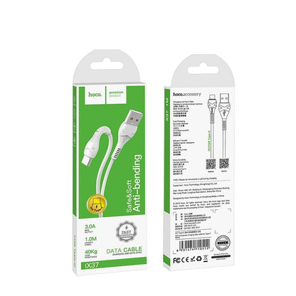 Câble de Données et de Charge USB-A - USB-C HOCO X37, 18W, 1m, Blanc