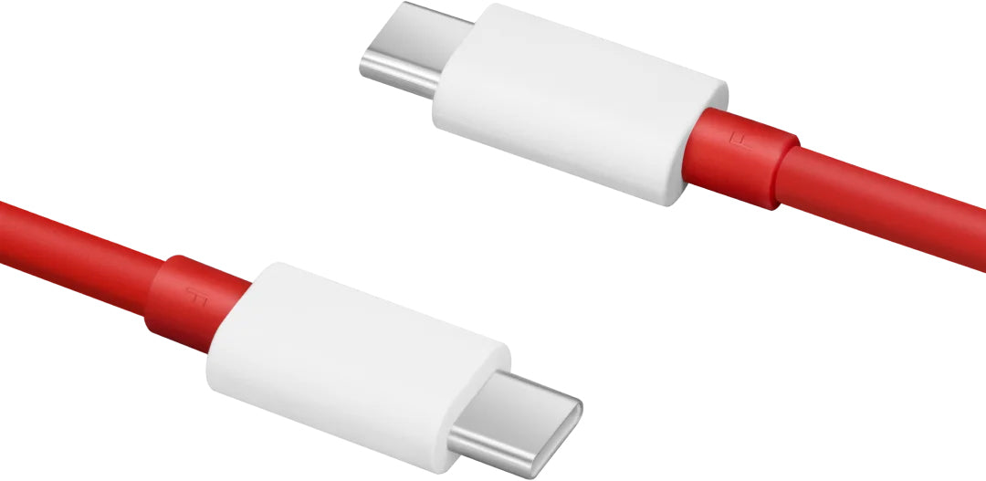 USB-C Data- en oplaadkabel - USB-C OnePlus DL152, 150W, 1m, Rood 5461100529