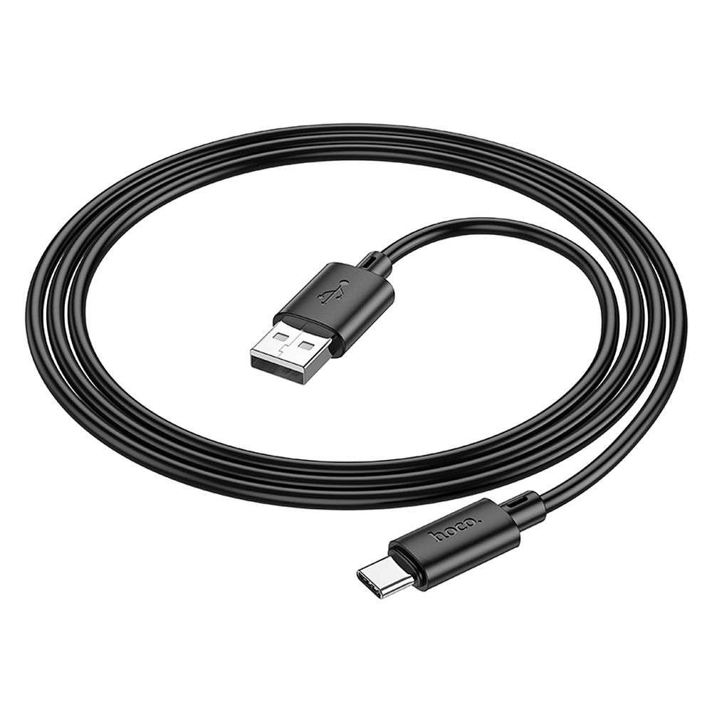 Data- en oplaadkabel USB-A - USB-C HOCO X88, 18W, 1m, Zwart 