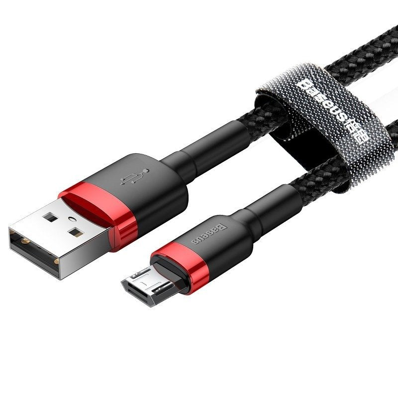 Data- en oplaadkabel USB-A - microUSB Baseus Cafule, 18W, 3m, Rood CAMKLF-H91 