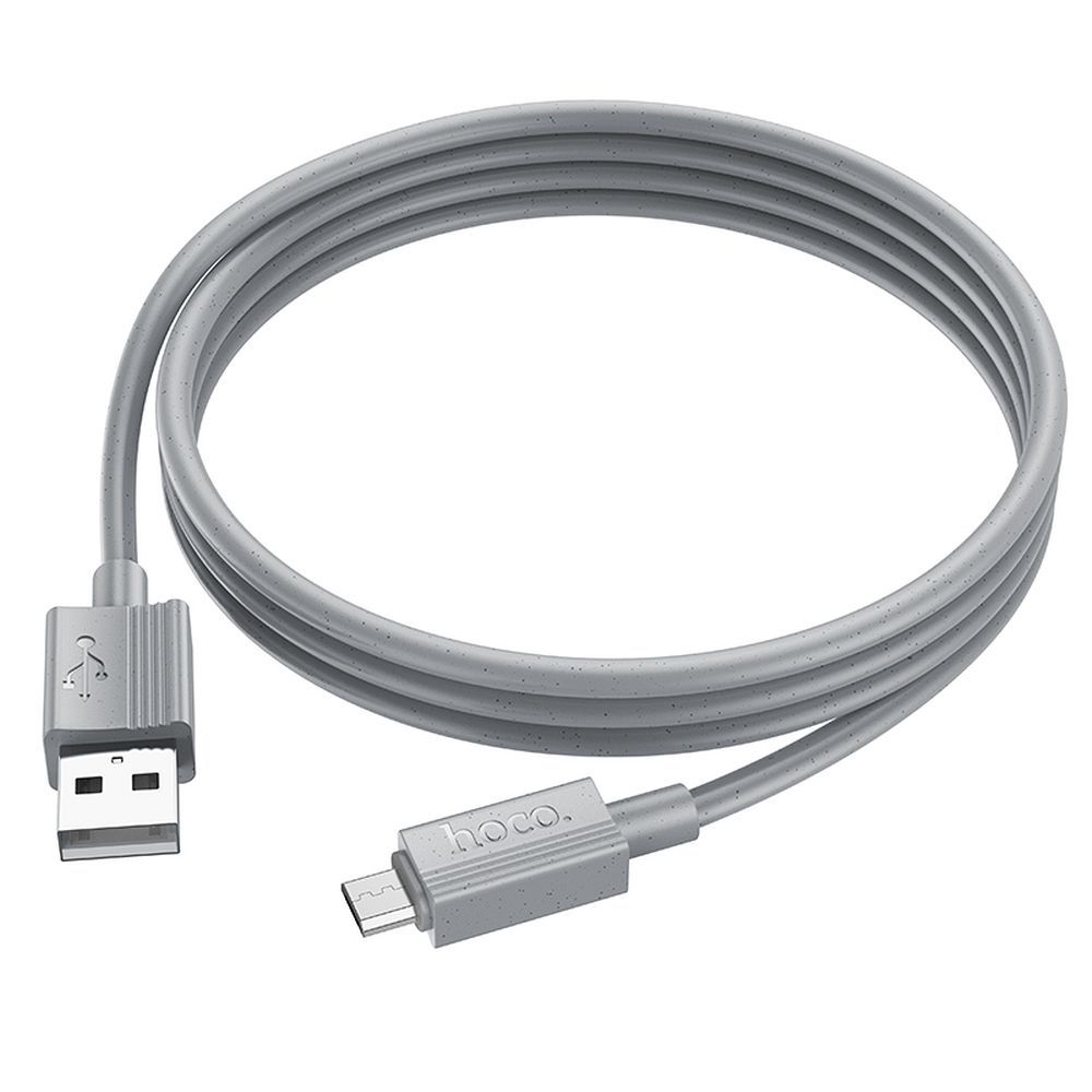 Câble de Données et de Charge USB-A - microUSB HOCO X107, 18W, 1m, Gris
