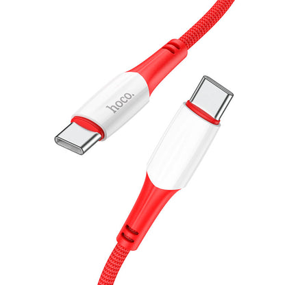 USB-C gegevens- en oplaadkabel - USB-C HOCO X70, 60W, 1m, Rood 