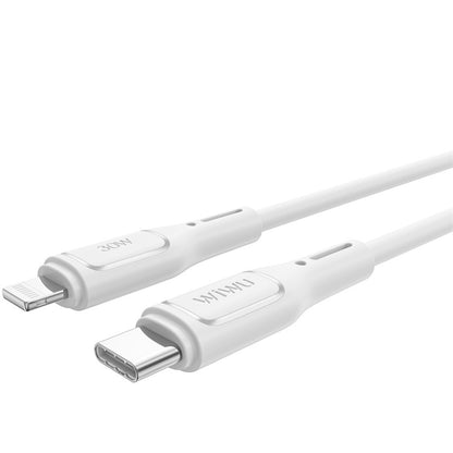 Data- en oplaadkabel USB-C - Lightning WiWu Wi-C043E Starlink, 30W, 1m, Wit 