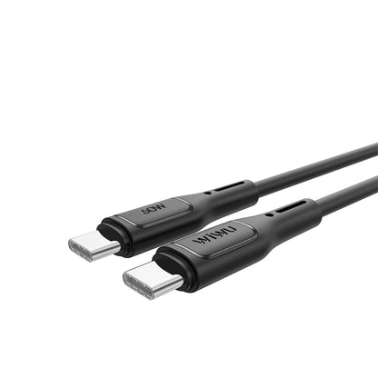 USB-C - USB-C Data- en oplaadkabel WiWu Wi-C043E Starlink, 60W, 1m, Zwart