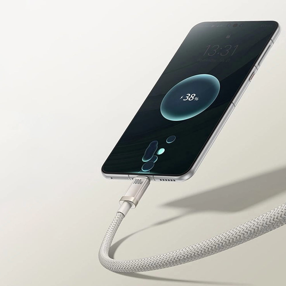 Daten- und Ladekabel USB-A - USB-C Baseus Titanium, 100W, 2m, Silber P10378102G21-02