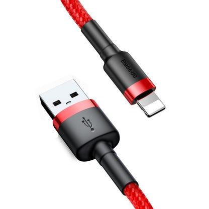 Câble de données et de charge USB-A - Lightning Baseus Cafule, 18W, 0.5m, Rouge CALKLF-A09