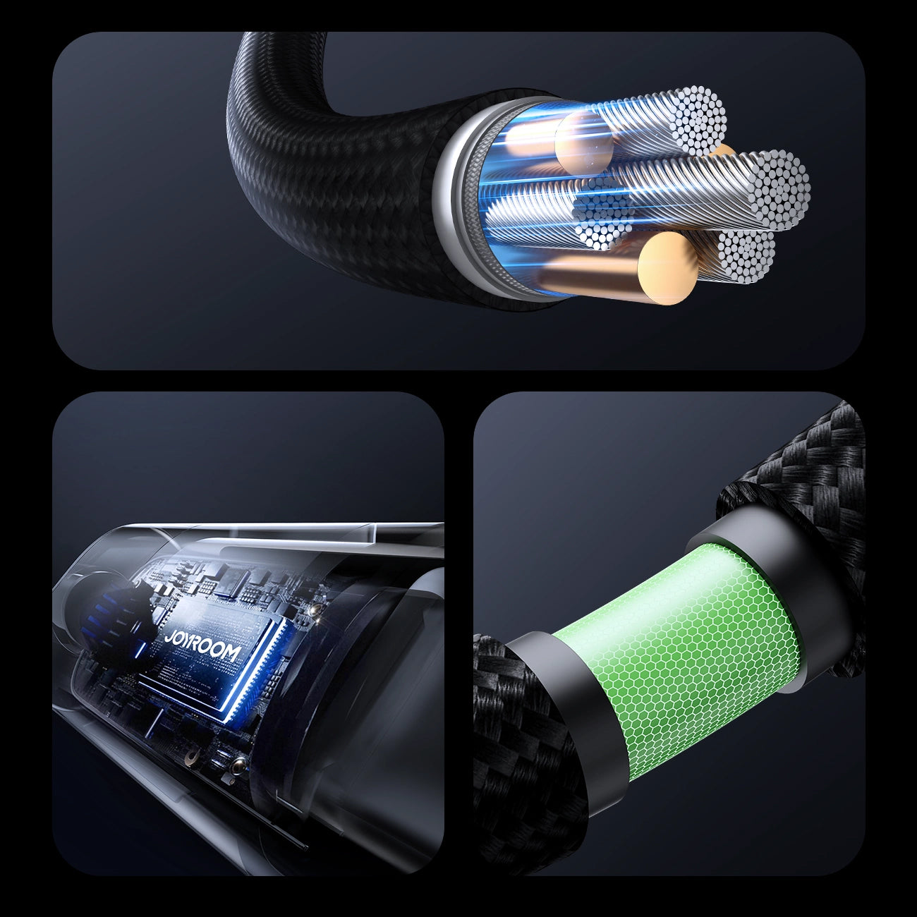 Câble de Données et de Charge USB-A - Lightning Joyroom S-A16 Pro Prism Display, 12W, 1.2m, Noir