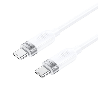 Data- en Oplaadkabel USB-C - USB-C BWOO BO-X315C, 100W, 1m, Wit