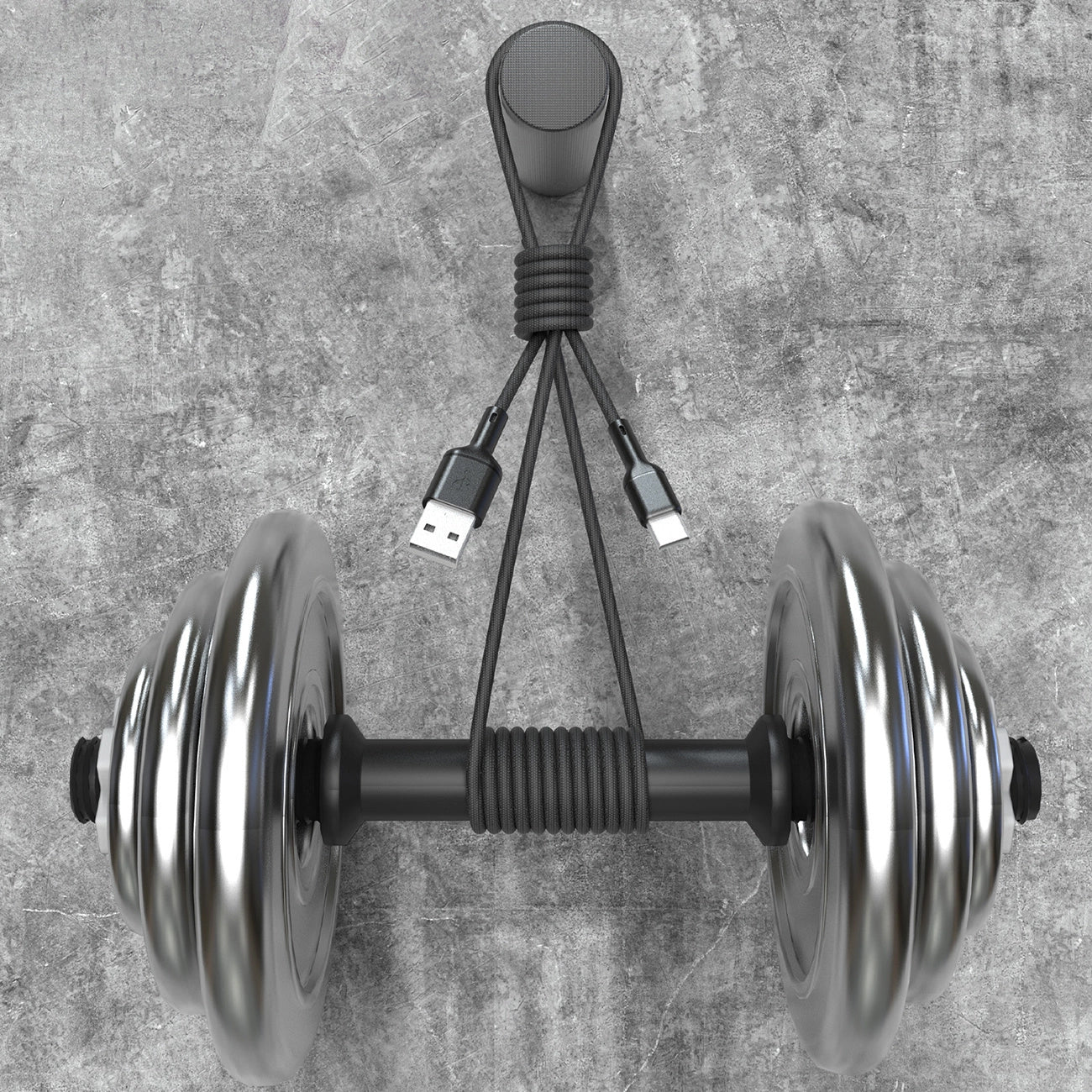 Data- en Oplaadkabel USB-A - USB-C Dudao L9T, 100W, 1m, Zwart