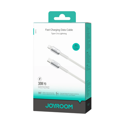 USB-C - Lightning Data- en Oplaadkabel Joyroom S-A51, 30W, 1.2m, Gri
