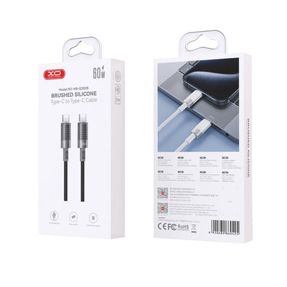 Câble de Données et de Charge USB-C - USB-C XO Design NB-Q282B, 60W, 1m, Noir