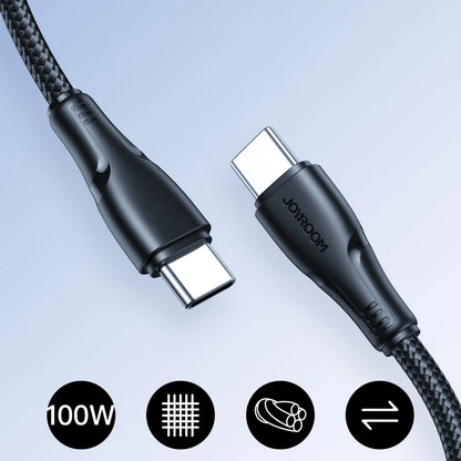 Câble de Données et de Charge USB-C - USB-C Joyroom S-A11, 60W, 0.25m, Noir