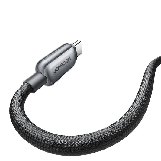 USB-C Data- en Oplaadkabel - USB-C Joyroom S-A55 StarFlight Display, 100W, 1.2m, Zwart
