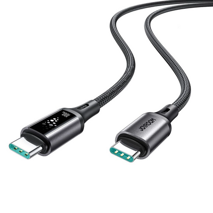 Câble de Données et de Charge USB-C - USB-C Joyroom S-A60 StarTalk, 100W, 1.2m, Noir