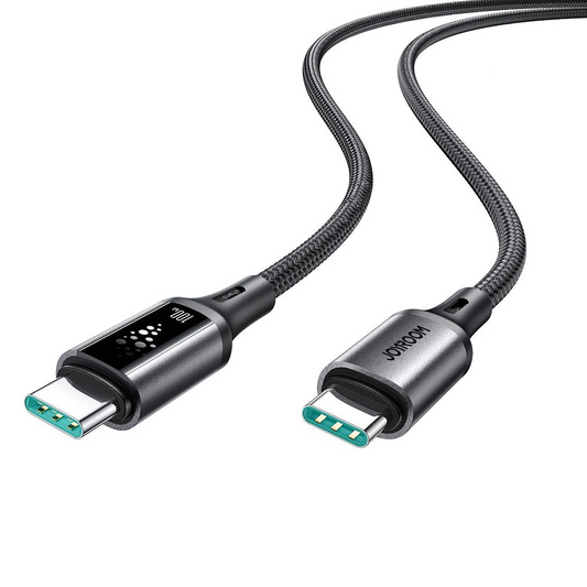 Câble de Données et de Charge USB-C - USB-C Joyroom S-A60 StarTalk, 100W, 1.2m, Noir