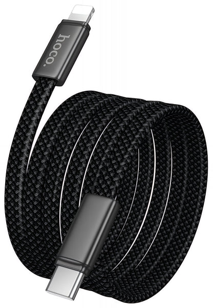 USB-C - Lightning Data- en Oplaadkabel HOCO X125, 30W, 1m, Zwart