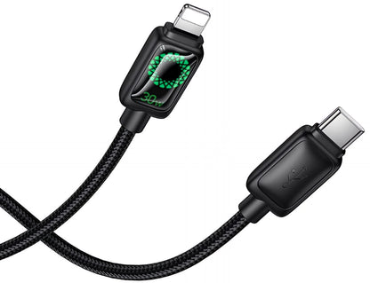 Daten- und Ladekabel USB-C - Lightning HOCO U146, 30W, 1.2m, Schwarz
