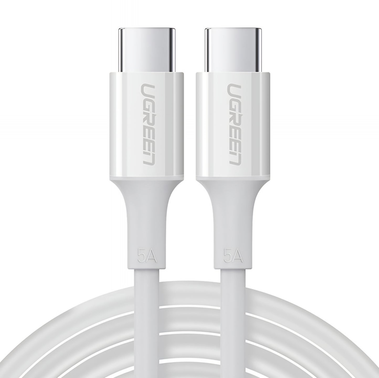 Câble de Données et de Charge USB-C - USB-C UGREEN US300, 100W, 2m, Blanc
