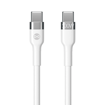 USB-C Daten- und Ladekabel - USB-C Forever Flexible, 100W, 2m, Weiß