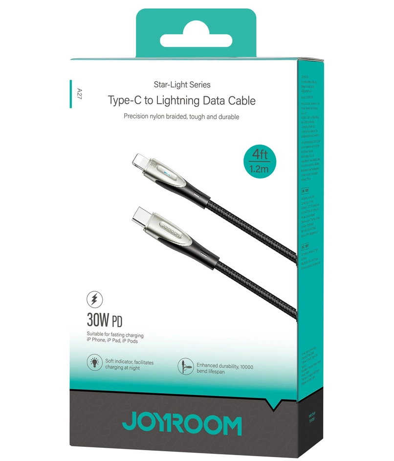 USB-C - Lightning Lade- und Datenkabel Joyroom S-A31, 30W, 1,2m, Schwarz