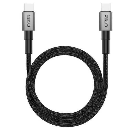 USB-C Data and Charging Cable - USB-C Tech-Protect Ultraboost DNA MagTwist, 100W, 2m, Gray