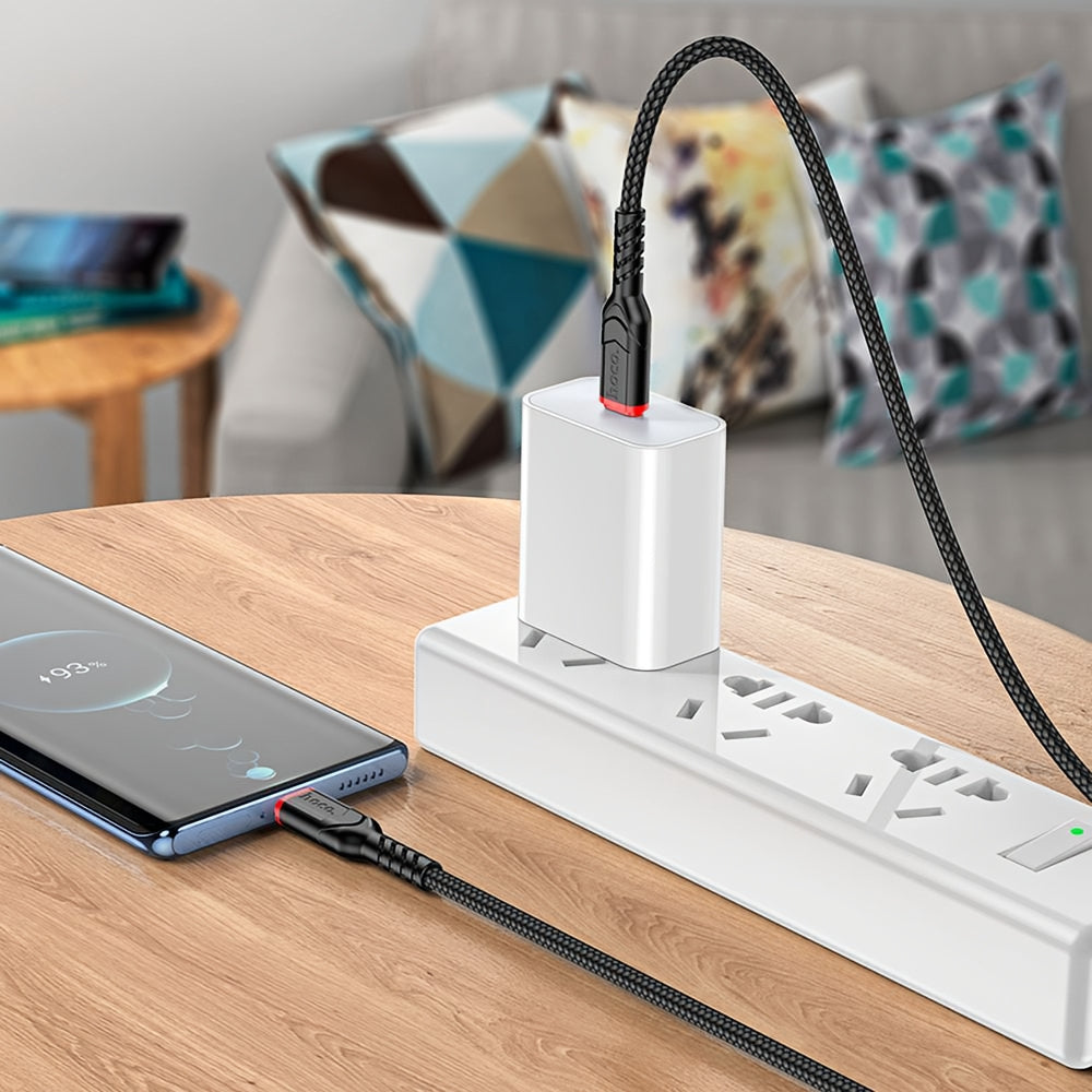 Câble de Données et de Charge USB-C - USB-C HOCO X59 Victory, 60W, 1m, Noir