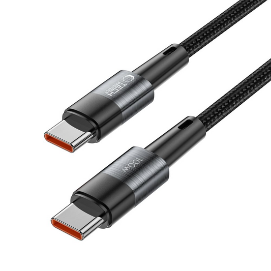 USB-C Data- en Oplaadkabel - USB-C Tech-Protect Ultraboost, 100W, 0,25m, Grijs