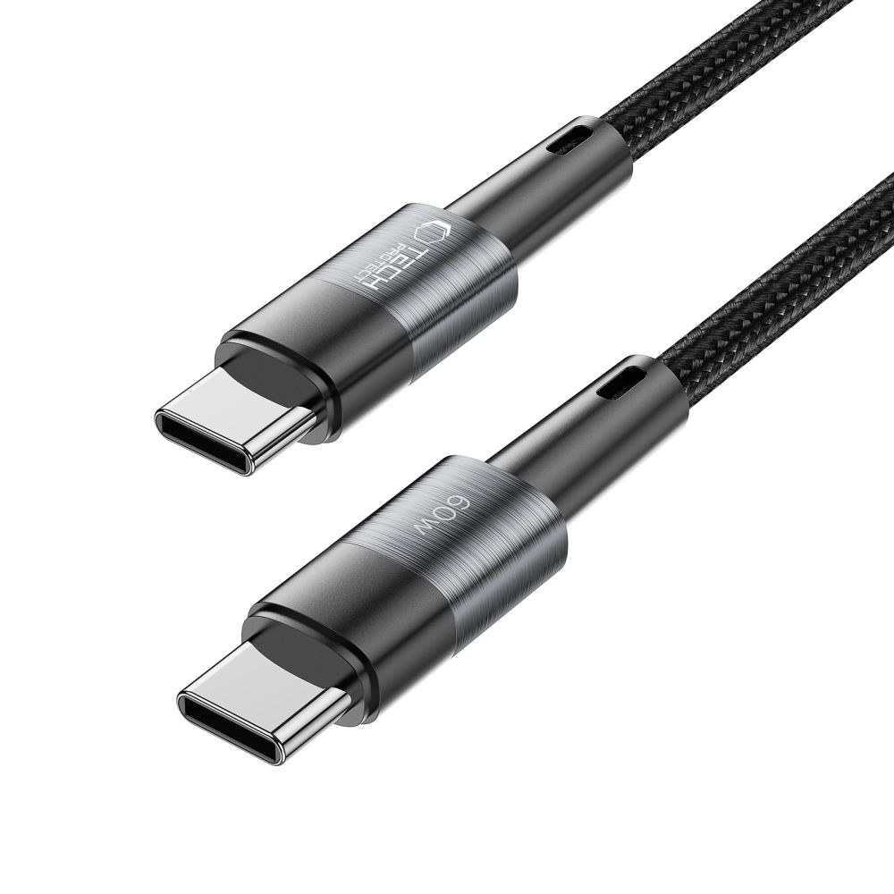 USB-C Data- en Oplaadkabel - USB-C Tech-Protect Ultraboost, 60W, 2m, Grijs