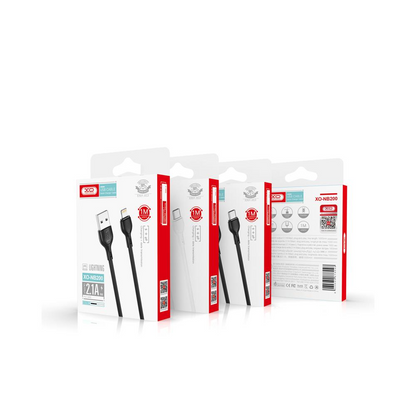 Data- en Oplaadkabel USB-A - Lightning XO Design NB200, 10W, 1m, Zwart