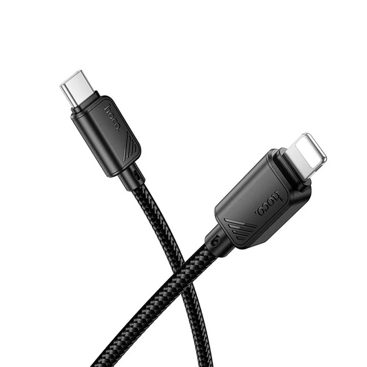 USB-C - Lightning Datakabel en Oplaadkabel HOCO X113, 27W, 1m, Zwart