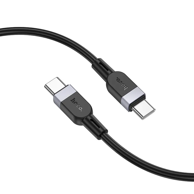 Câble de données et de charge USB-C - USB-C HOCO X109, 60W, 2m, Noir