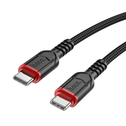 Câble de données et de charge USB-C - USB-C HOCO X59 Victory, 60W, 3m, Noir