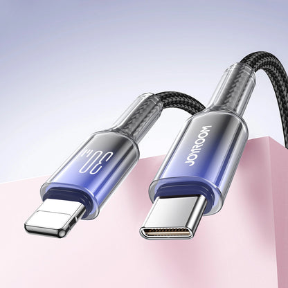USB-C - Lightning Data- en Oplaadkabel Joyroom S-A42, 30W, 1,2m, Zwart