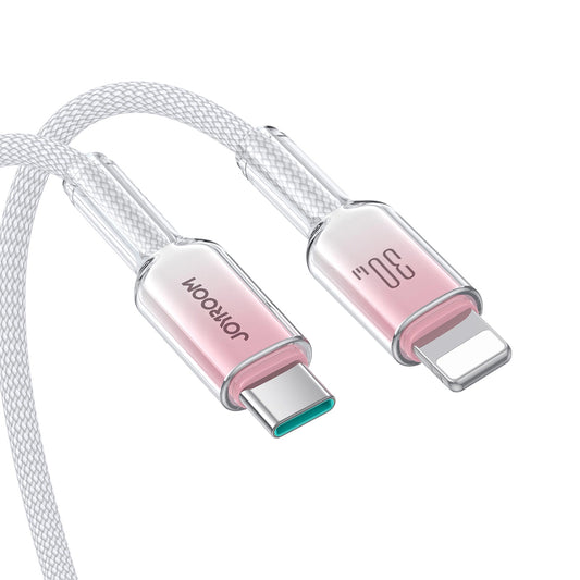 USB-C - Lightning Data- en Oplaadkabel Joyroom S-A42, 30W, 1,2m, Wit