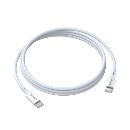 USB-C Data- en Oplaadkabel - USB-C BWOO BO-X283CC-2M, 60W, 2m, Wit