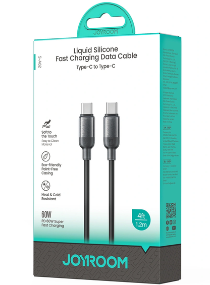 Daten- und Ladekabel USB-C - USB-C Joyroom S-A62 Lively, 60W, 1,2m, Schwarz