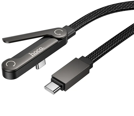 USB-C Data- en Oplaadkabel - USB-C HOCO U150 Exquisite, 60W, 1,2m, Zwart
