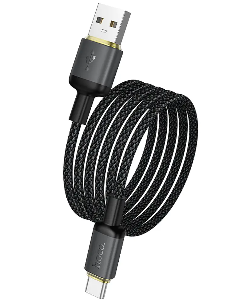 Daten- und Ladekabel USB-A - USB-C HOCO X128 Benefit, 36W, 1m, Schwarz